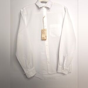 Muji long sleeve white button down casual dress shirt breathable seersucker